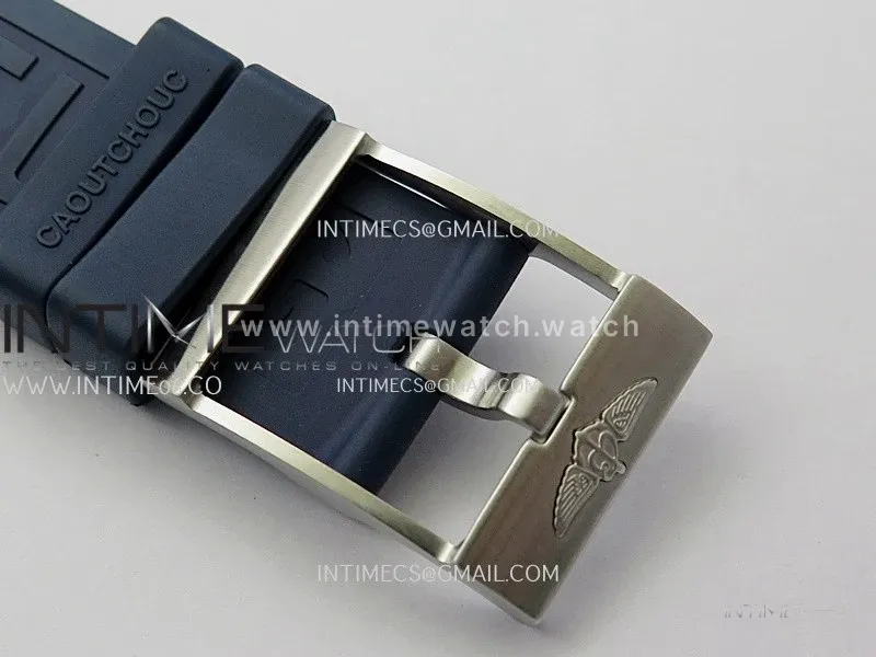 SuperOcean Automatic 46mm TF 1:1 Best Edition Blue Dial on Blue Rubber Strap A2824