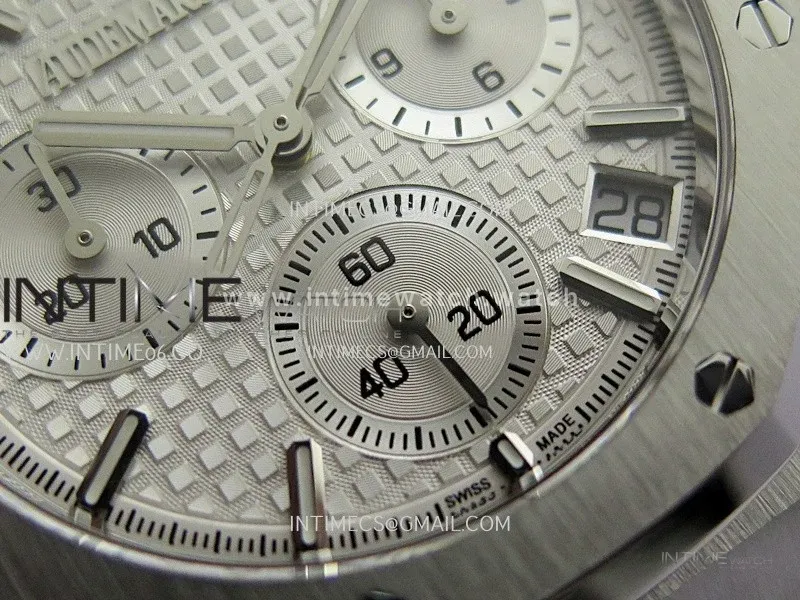Royal Oak Chrono 26240 SS ZF 1:1 Best Edition Silver Dial On SS Bracelet Super Clone DD4401