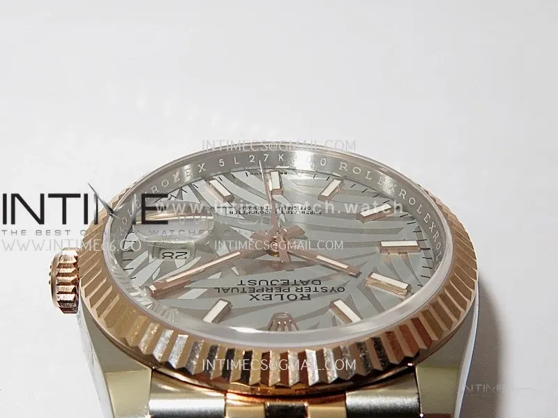 DateJust 126233 36mm 904L SS/RG ONE Factory 1:1 Best Edition Silver Leaves Dial Stick Marker On Jubilee Bracelet DD3235