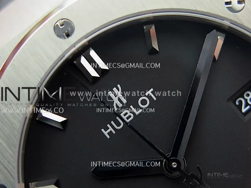 Classic Fusion 42mm Titanium JJZF 1:1 V2 Best Edition Black Dial On Black Gummy Strap