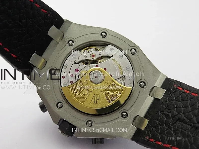 Royal Oak Offshore 42mm SS TKF Best Edition Black Dial on Black Leather Strap A3126