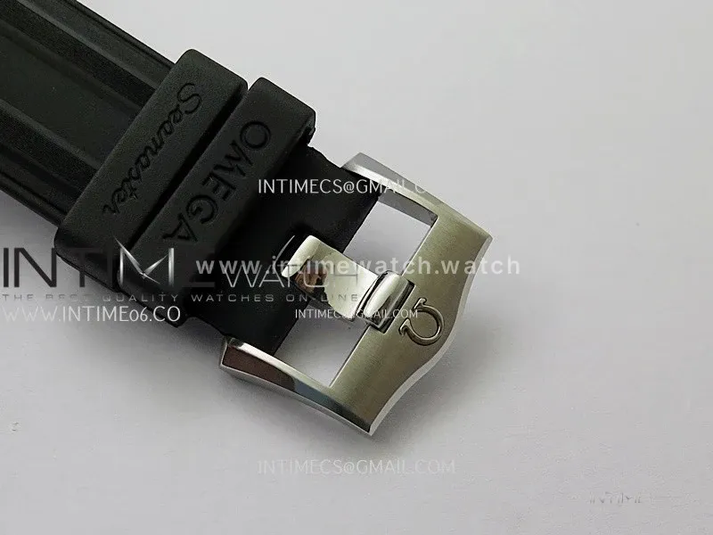 Seamaster 300M Chrono Black Ceramic Bezel SS/RG N1F 1:1 Best Edition Black Dial on Black Rubber Strap A9900