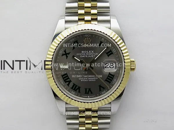 DateJust 126333 904L SS/YG JDF 1:1 Best Edition Gray Dial Roman Markers on Jubilee SS/YG Bracelet