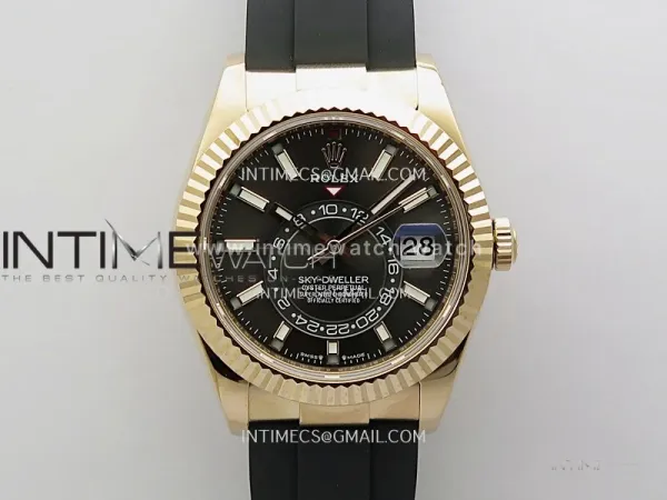 Sky-Dweller 336235 Gain Weight RG ZF 1:1 Best Edition Gray Dial On Oysterflex Rubber Strap Asian 2824