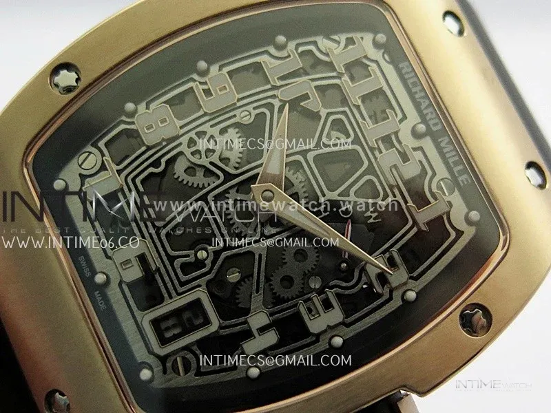 RM67-01 RG Best Edition Skeleton Dial On Black Rubber Strap CRMA7 Clone