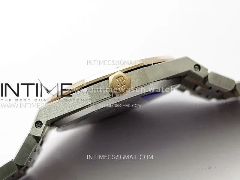 Lady Royal Oak 33mm 67651 SS/RG ZF 1:1 Best Edition Silver Textured Dial on SS Bracelet RONDA Quartz