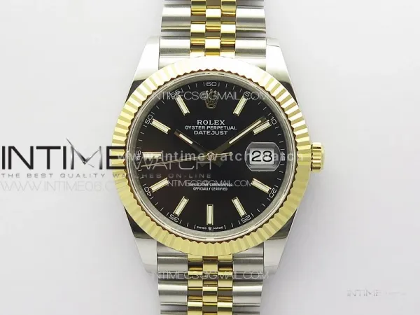 DateJust 41 126333 904L SS/YG GMF 1:1 Best Edition Black Dial On Jubilee Bracelet VR3235