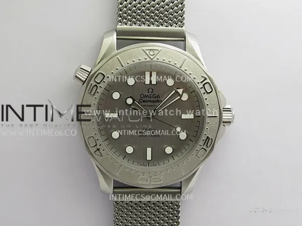 Seamaster Diver 42mm Titanium Bezel SS VSF Best Edition Gray Dial On SS Mesh Bracelet Super Clone 8806