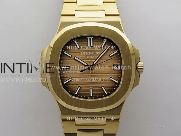 Nautilus 5711/1R-001 RG 3KF 1:1 Best Edition Brown Textured Dial on RG Bracelet Super Clone 26-330