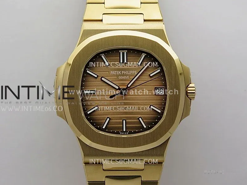 Nautilus 5711/1R-001 RG 3KF 1:1 Best Edition Brown Textured Dial on RG Bracelet Super Clone 26-330