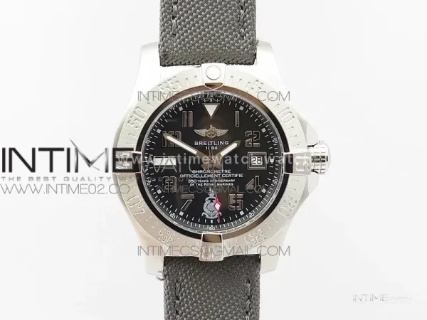 Avenger II Seawolf 350 Years SS 1:1 Best Edition Black Dial On Nylon Strap A2836