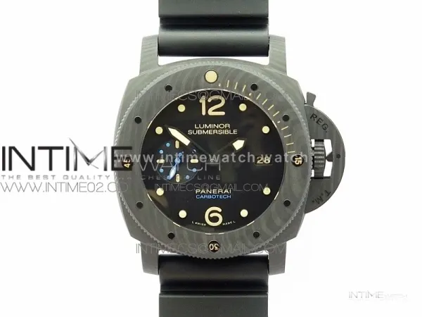 PAM616 Carbotech V3 VSF 1:1 Best Edition on Blue Logo Black Rubber Strap P9000