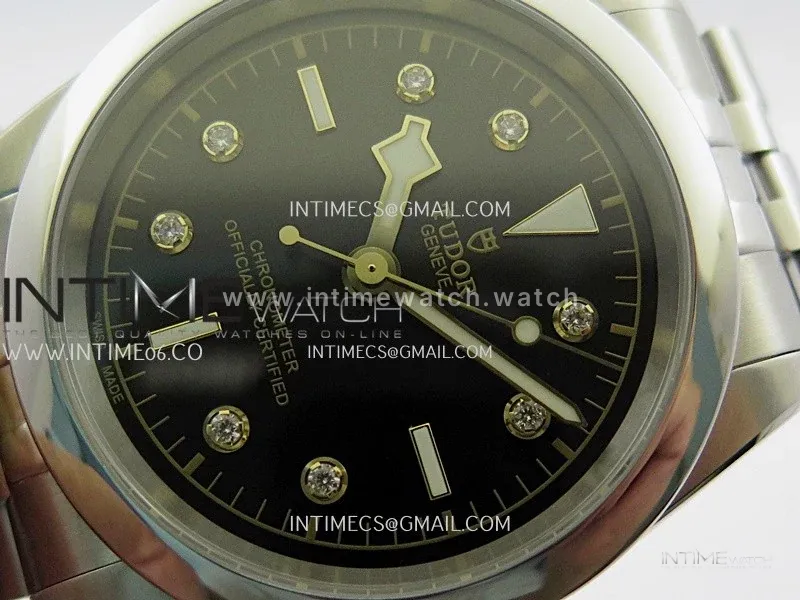 Black Bay 41mm SS HTF 1:1 Best Edition Black Dial Diamond Marker On SS Jubilee Bracelet Asian 5601