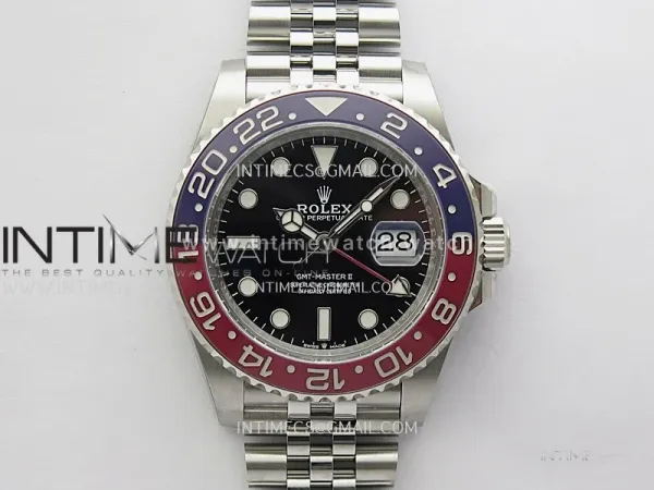 GMT-Master II 126710 BLRO Blue/Red Ceramic WF 1:1 Best Edition Black Dial On Jubilee Bracelet DD3285 CHS