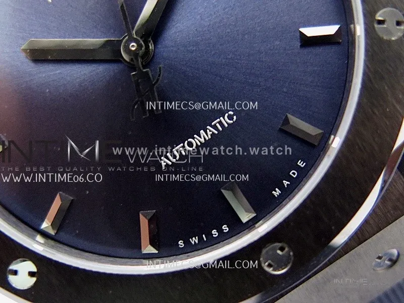 Classic Fusion 42mm Ceramic JJZF 1:1 Best Edition Blue Dial On Blue Rubber Strap