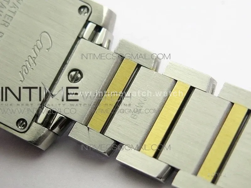 Tank Francaise Ladies 25mm SS/YG 8848F 1:1 Best Edition White Diamond Dial on SS/YG Bracelet Ronda Quartz