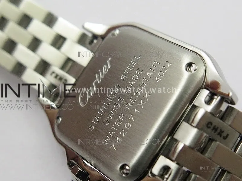 Panthère Secrete Ladies 22mm SS 8848F 1:1 Best Edition White Dial on SS Bracelet Ronda Quartz