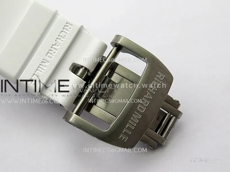 RM055 Transparent Blue Inner Sonic Best Edition Skeleton Dial On White Rubber Strap RMUL2 Super Clone