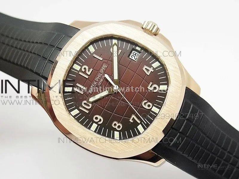 Aquanaut Jumbo BP Best Edition RG Brown Dial on Black Rubber Strap Miyota 9015 PP324CS