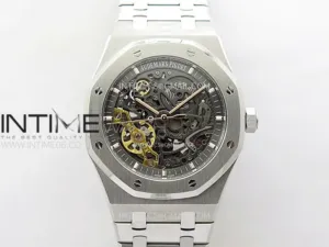 Royal Oak 41mm Skeleton 15407 SS ZF 1:1 Best Edition Skeleton Dial on SS Bracelet A3132