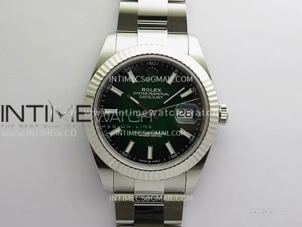 DateJust 126334 904L SS ERF 1:1 Best Edition Green Ombre Dial Stick Marker On Oyster Bracelet SH3235 (Free Sprung)