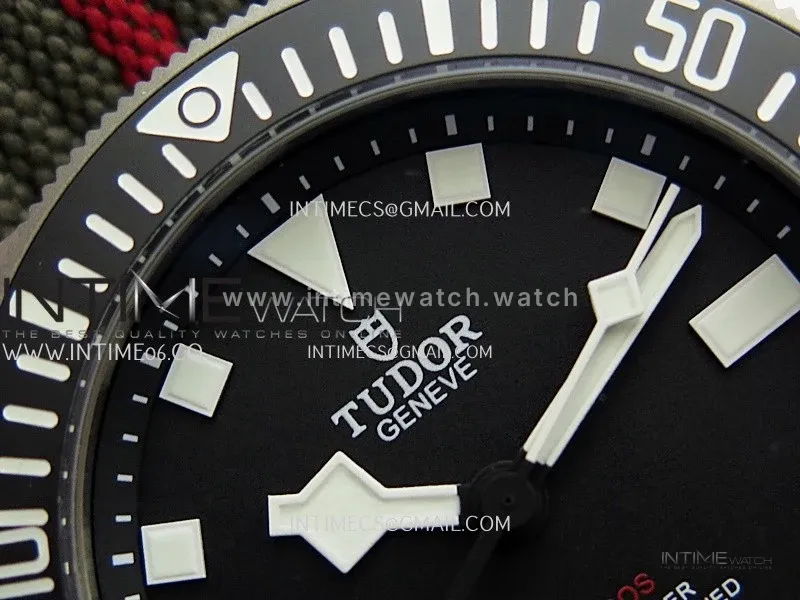 Pelagos FXD Black Ceramic Bezel Ti B12 1:1 V4 Best Edition Black Dial On Green Nylon Strap