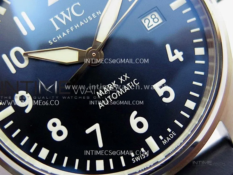 Pilot Mark XX IW328203 MZF 1:1 Best Edition Blue Dial On Dark Blue Rubber Strap A2892