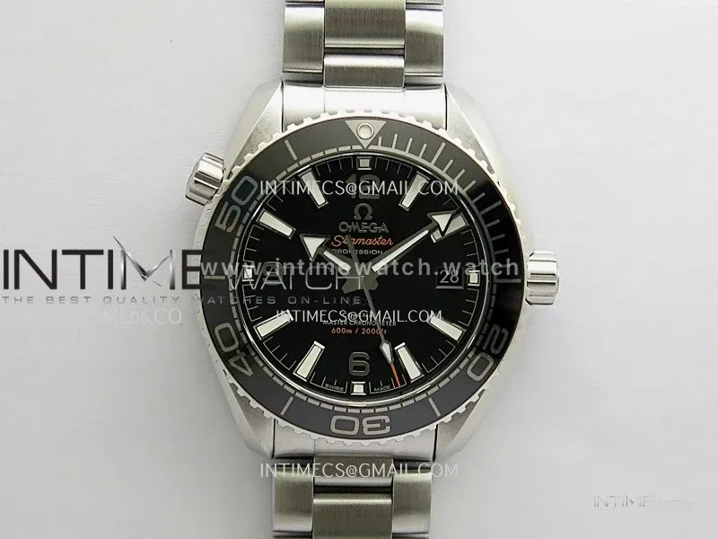 Planet Ocean 39.5mm Black Ceramic Bezel SS V4 VSF 1:1 Best Edition Black Dial On SS Bracelet Super Clone Asian 8800