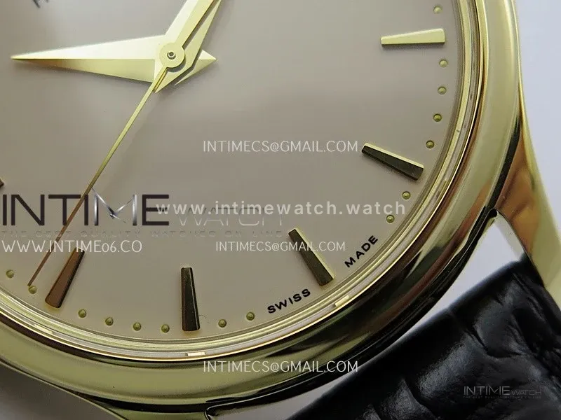 Calatrava 5227 YG 3KF 1:1 Best Edition White Dial on Brown Leather Strap A324 Super Clone V2