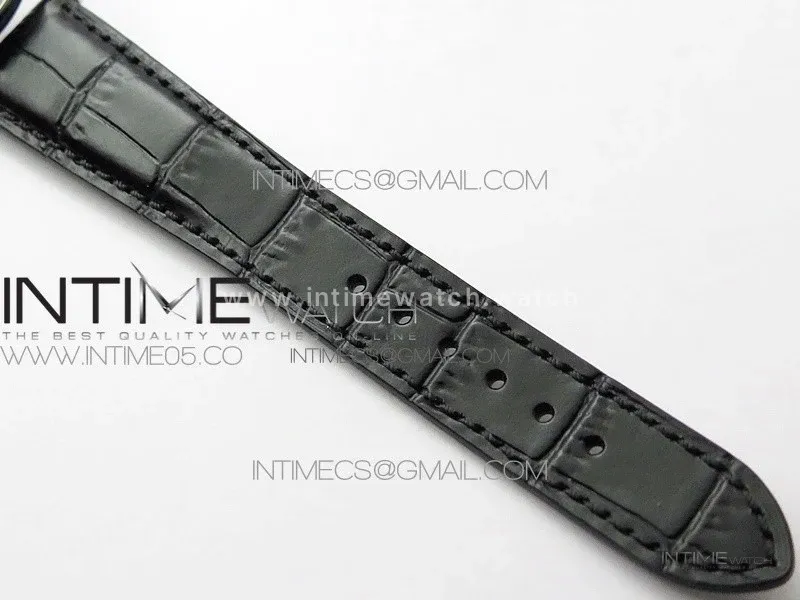 Calatrava 5153G-010 SS ZF 1:1 Best Edition White textured dial on Black Leather Strap A324CS