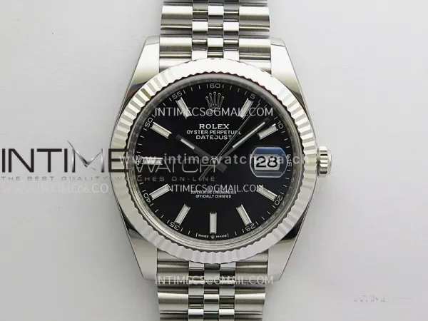 DateJust 41mm 126334 904L SS Clean Plus 1:1 Best Edition Black Dial Stick Marker On Jubilee Bracelet DD3235