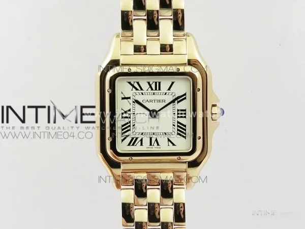 Panthère Secrete Ladies 27mm RG 8848F 1:1 Best Edition White Dial on RG Bracelet Ronda Quartz
