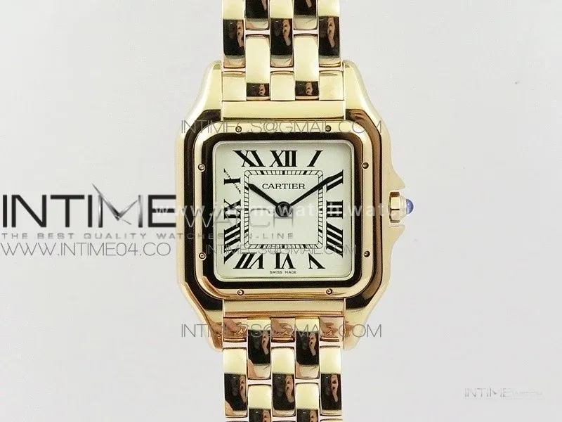 Panthère Secrete Ladies 27mm RG 8848F 1:1 Best Edition White Dial on RG Bracelet Ronda Quartz