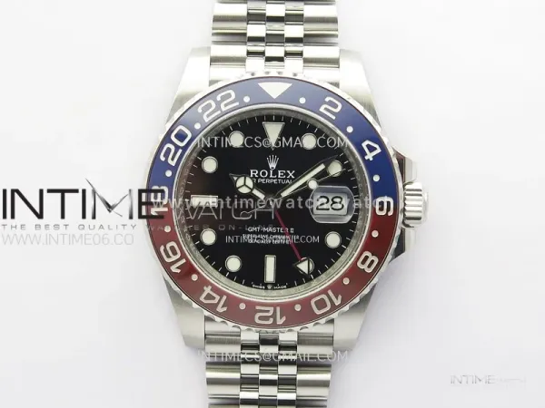 GMT-Master II 126710 BLRO Blue/Red Ceramic C+F 1:1 Best Edition Black Dial on Jubilee Bracelet SH3285 CHS