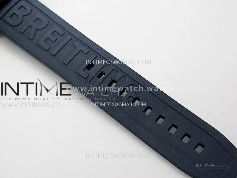 SuperOcean Automatic 46mm TF 1:1 Best Edition Blue Dial on Blue Rubber Strap A2824