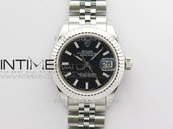 Datejust 28mm 279174 SS BP Best Edition Black Sticks Markers Dial on SS Jubilee Bracelet ETA2671