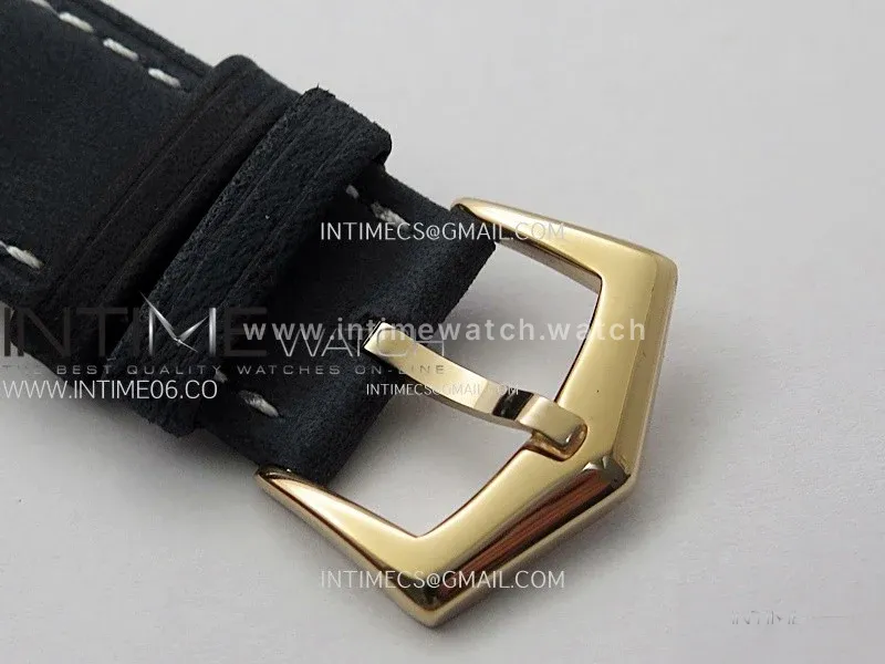 Calatrava 5224R-001 Pilot Travel Time RG GRF Blue Dial on Black Leather Strap A260