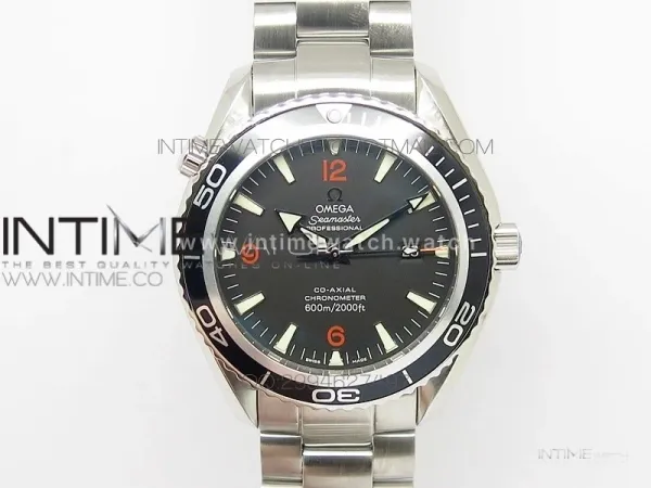 Planet Ocean 45mm Ultimate Edition SS Black/Orange Dial on Bracelet A2824