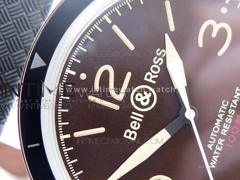 Vintage BR123 SS Brown Dial on Black Rubber Strap MIYOTA 9015