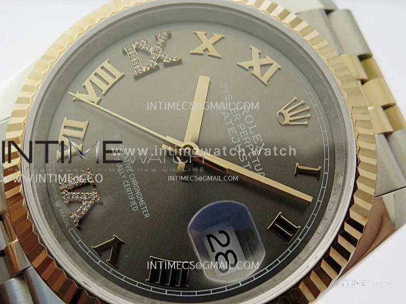 DateJust 126231 904L SS/RG JDF 1:1 Best Edition Gray Dial RG Roman Markers on Jubilee SS/RG Bracelet