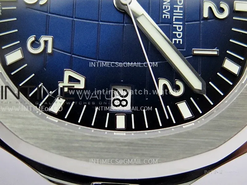 Aquanaut 5168G 42mm SS 3KF 1:1 Best Edition Blue Dial on Blue Rubber Strap A324 Super Clone V2