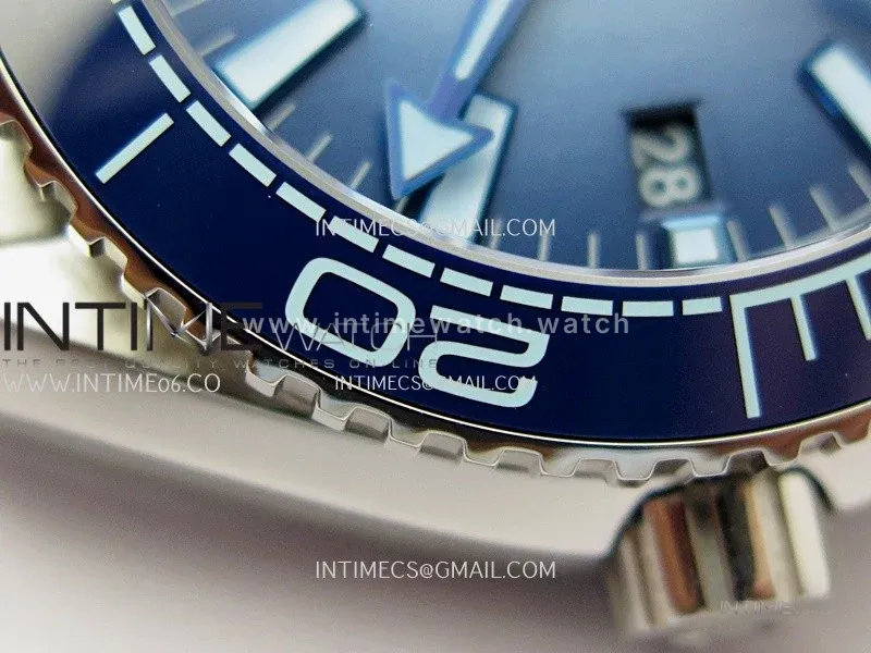Planet Ocean 39.5mm Blue Ceramic Bezel SS V4 VSF 1:1 Best Edition Summer Blue Dial On SS Bracelet Super Clone Asian 8800