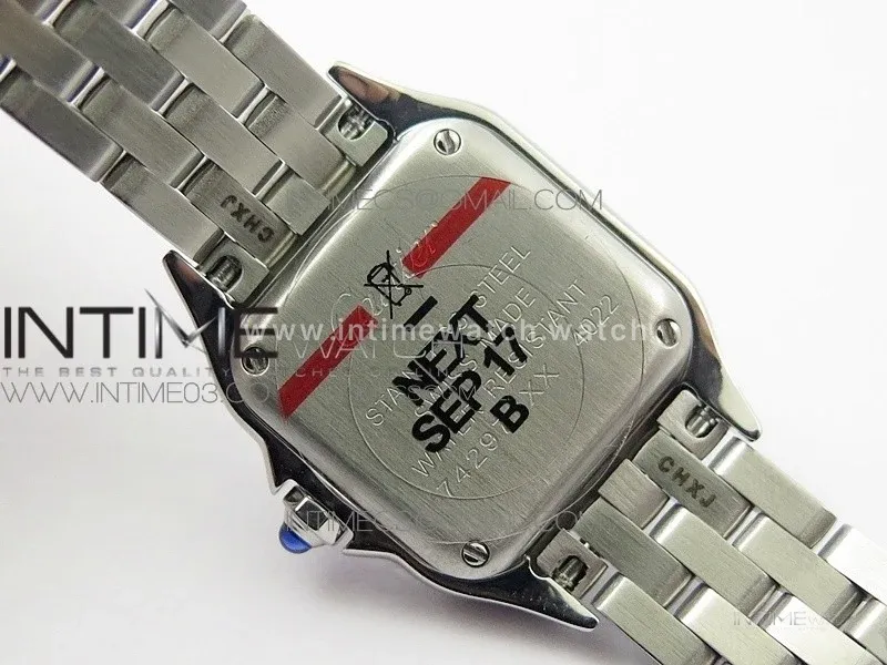 Panthère Secrete Ladies 22mm Diamond Bezel SS 8848F 1:1 Best Edition White Dial on SS Bracelet Ronda Quartz