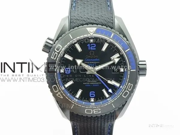 Planet Ocean 45.5mm Deep Black Real Ceramic (Blue) VSF 1:1 Best Edition on Black Nylon Strap A8906 Super Clone