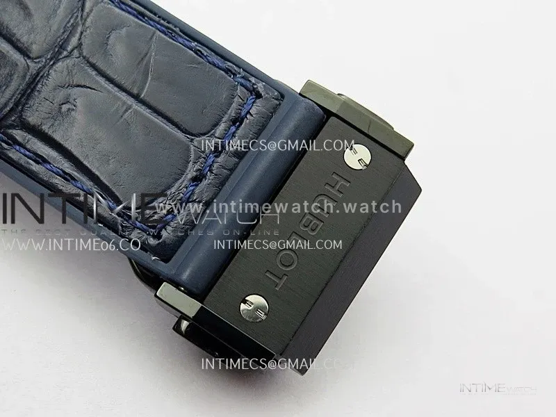 Classic Fusion 42mm Ceramic JJZF 1:1 Best Edition Blue Dial On Blue Gummy Strap