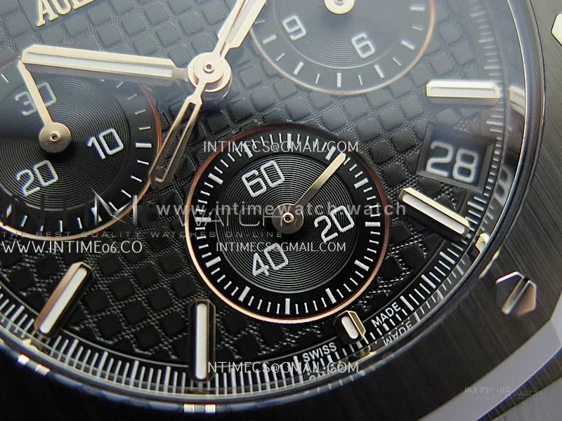 Royal Oak Chrono 26240 Real Ceramic DDF 1:1 Best Edition Black Dial On Ceramic Bracelet Super Clone DD4401