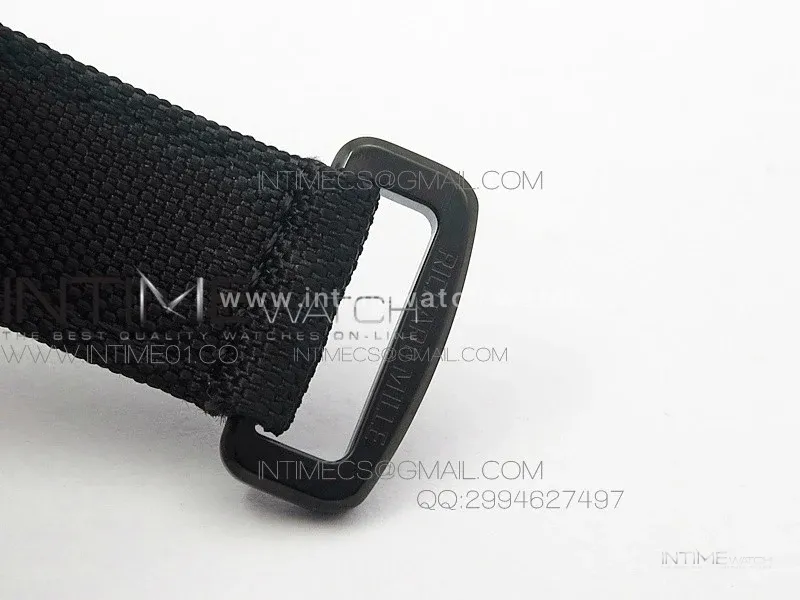 RM 035-2 Red Forged Carbon Black Inner Bezel Skeleton Dial on Black Nylon Strap MIYOTA9015