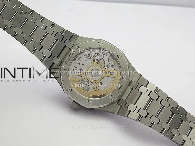 Royal Oak 41mm 15500 SS ZF Free Sprung V4 1:1 Best Edition Silver Textured Dial On SS Bracelet Super Clone A4302