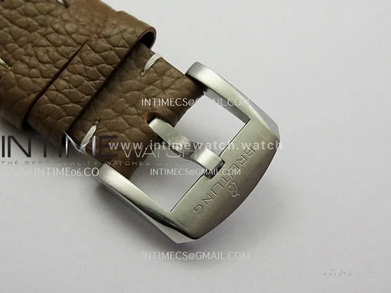 Top Time AB3113 38mm SS BLSF 1:1 Best Edition White Dial On Brown Leather Strap Asian B31