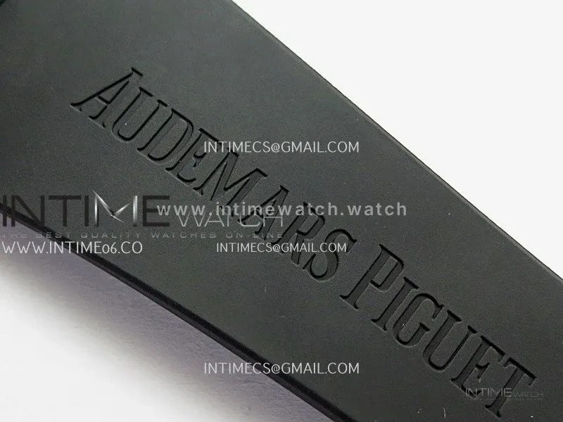 Royal Oak 41mm 15510 SS DDF 1:1 Best Edition Black Dial On Black Rubber Strap Super Clone DD4302